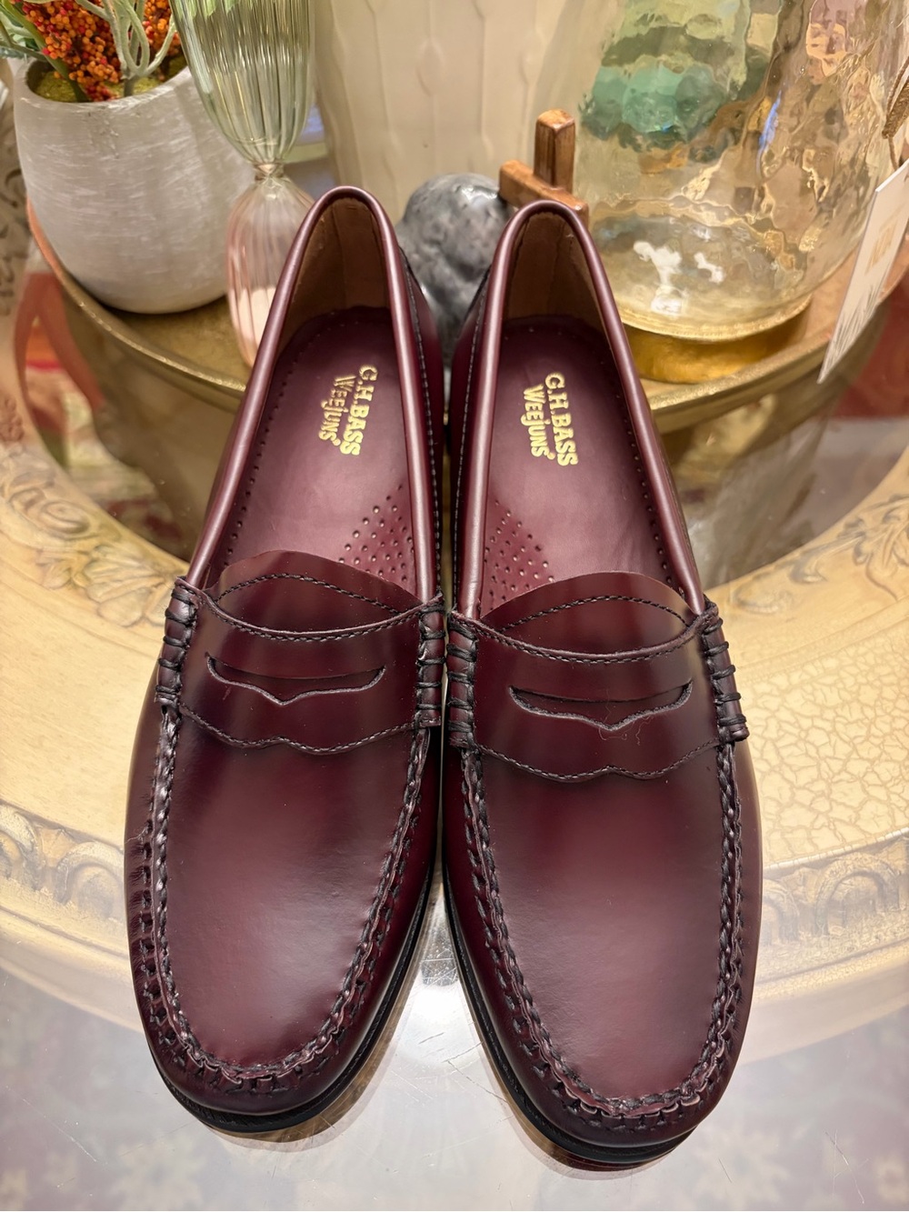 G.H. Bass & Co. Women’s Burgundy Leather Penny Loafers
